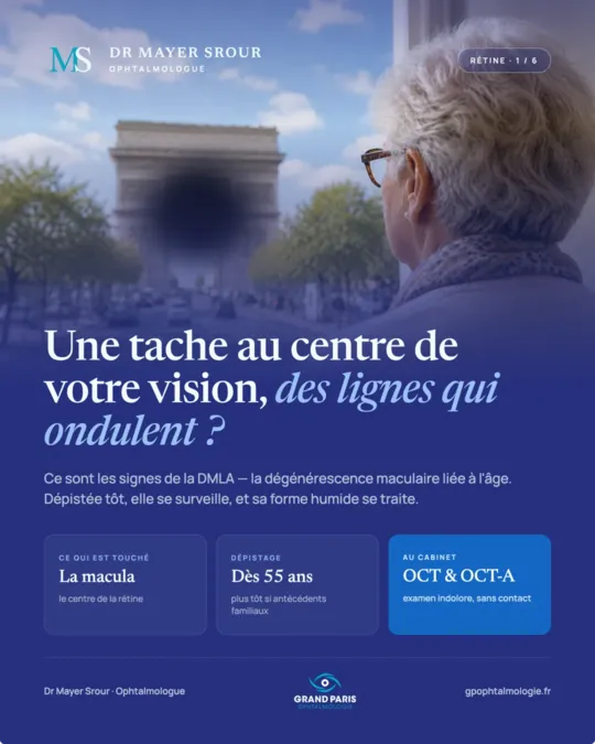 Une tache au centre de la vision, des lignes qui ondulent ? — visuel de couverture du carrousel