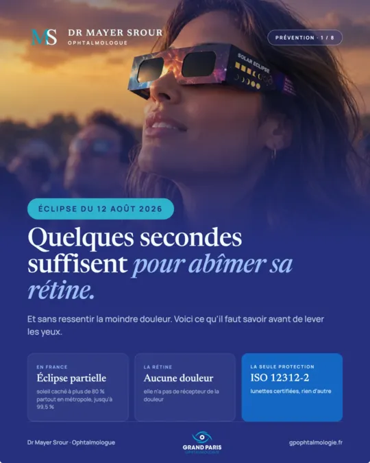 Éclipse solaire : quelques secondes suffisent pour abîmer sa rétine — visuel de couverture du carrousel