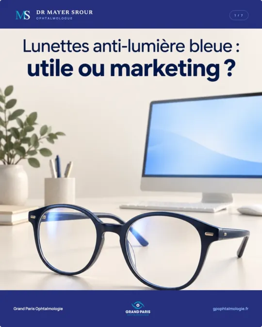 Lunettes anti-lumière bleue : utile ou marketing ? — visuel de couverture du carrousel