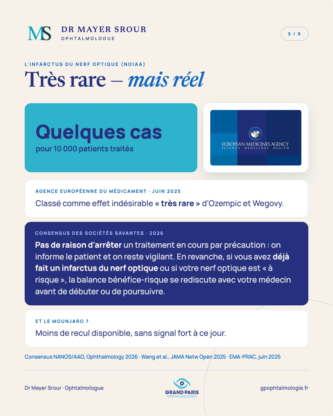 Visuel 5 sur 9 — L'infarctus du nerf optique (NOIAA) : très rare, mais réel